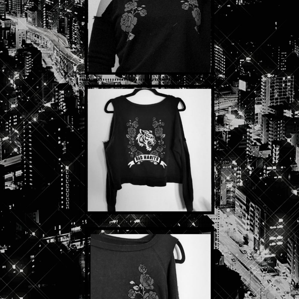 " Bad habits " crop top